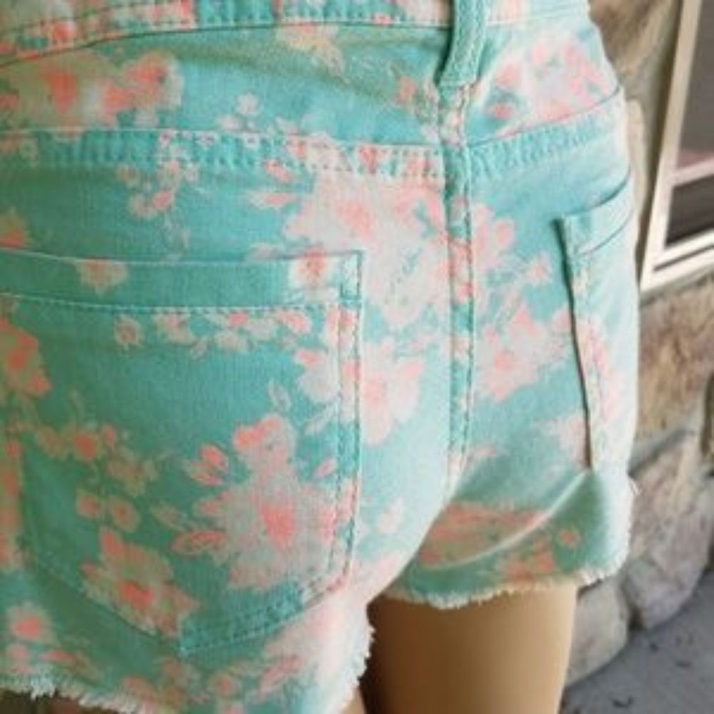 FOREVER 21 | Blue and Pink Floral Shorts - Picture 4 of 5